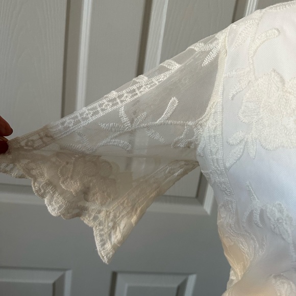 Socialite Lace Romper, cream, size L - Picture 3 of 9